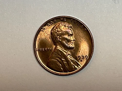 1939 D Lincoln Wheat Cent Good Details and But Luster is Beginning to Fade #1