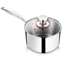P&P CHEF 2 Quarts Tri-Ply Stockpot and Saucepan, Stainless Steel Sauce Pan wi...