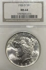 1926-D PEACE DOLLAR NGC MS64