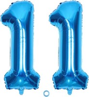 Luftballon 11. Geburtstag Blau - Deko FüR 11 Jahre Junge - Riesen Folienballon