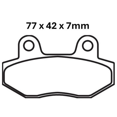 EBC Scooter Series Carbon Pads E391 Rear Right for Super Soco TSX Electric 22-23