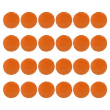 24Pcs Fluffy Soft Faux Fur Pom Poms for Hats with Elastic Loop, Orange