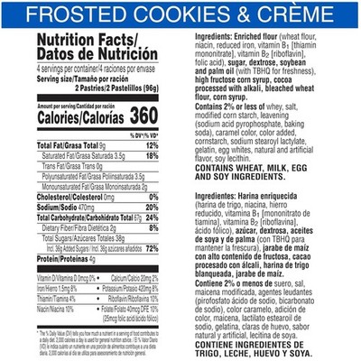 Individually Wrapped Toaster Pastries, Cookies and Creme