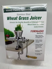 Handy Pantry Sprouting Wheat Grass Juicer, Hand Crank BL-27 Stainless Steel