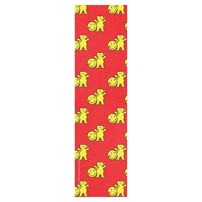 Grizzly X Smiley Skateboard Griptape Meltdown Red