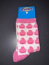 Just Born Peeps Pink Chick Socks Easter - Small Fits Youth Kids 13, 1-5