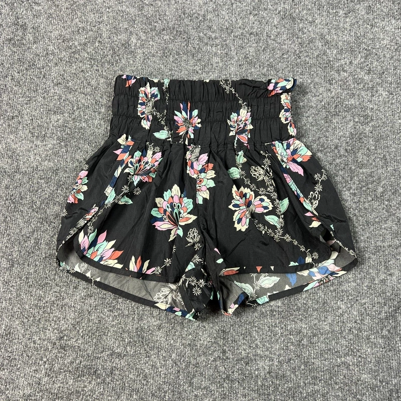 free-people-movement floral high rise the way home shorts