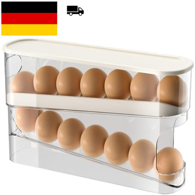 Kühlschrank-Eierhalter | Rollender Spender für 12 Eier | PTE-Material