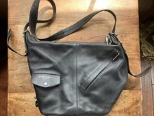 Marc Jacobs Tempo Large Black Smooth Leather Hobo Convertible Shoulder Bag Purse