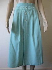 New Women's A-Line Pale Green Skirt, Calf Length, Size 14, Elasticated Back