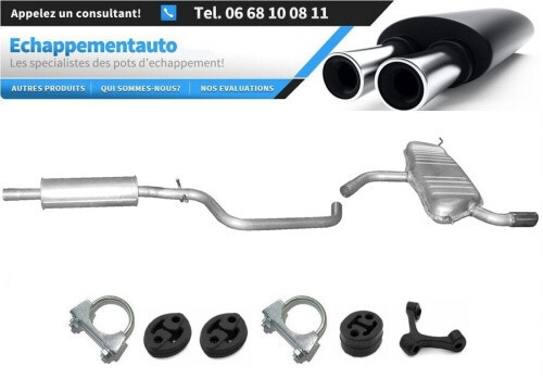 Silencieux arrière Audi A3 1.6 fatigué ? Kit complet central et arrière pour réparer le bruit