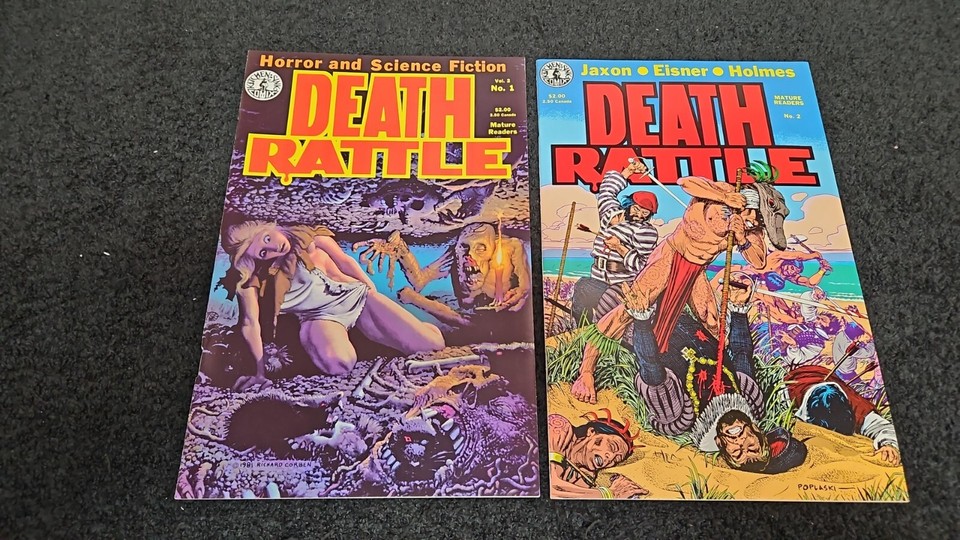 1985 KITCHEN SINK PRESS DEATH RATTLE 14 VF/NM VINTAGE HORROR Visit My