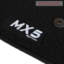 MP Velours Fußmatten Logo sw für Mazda MX-5 MX5 RC MZR ab Bj.2008 - 2012