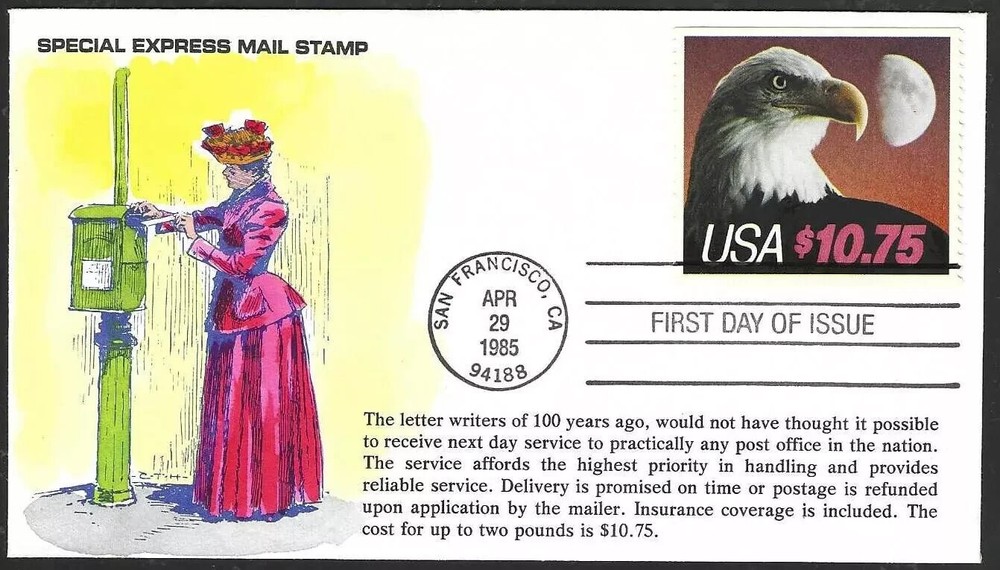 1985 American Eagle Icon FDC Stamp $10.75 by KMC Venture Cachets  