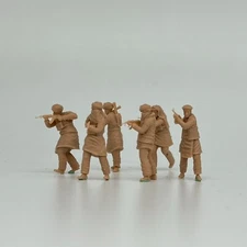 1/72 Scale Resin Model 6 Rebel soldiers tabletop Figures War Unpainted Miniature