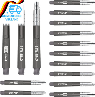 Cyeelife Dart Schäfte 15 Stück,Dartpfeile Stems 35/48Mm(Short/Long) 6 Farben 2BA