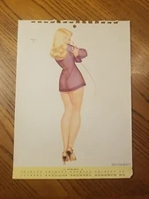 ORIGINAL 1947 PETTY PINUP JUNE Risque Art Sketch Photo