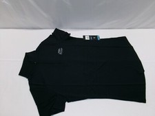 J918 IBKUL SS Mock Neck Golf Shirt Club Embroidered Black Womens Size Small