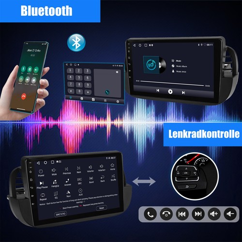 Für Fiat 500 2007-2015 Autoradio 9" DAB+ Android 13 Carplay GPS NAVI RDS 64G KAM - Bild 9 von 14