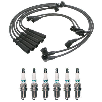 Denso Wire Set 7mm & 6 Iridium TT Spark Plugs 0.040 Kit For Toyota 3.0L V6