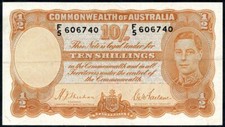 Australien / Australia P.25d 10 Shillings (1952) (2)