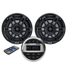 RADIO STEREO BARCA MARINO BLUETOOTH-USB KIT CON 2 CASSE 150-WATT PIU TELECOMANDO