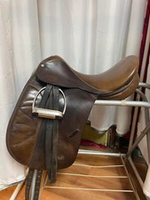 17" Brown Crosby Dressage Saddle W/ Cover