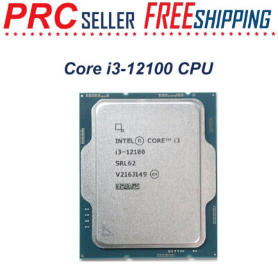 Intel Core i3-12100 4-Core 3.3GHz 12M LGA 1700 12th Gen CPU Processor 60W 32GT/s
