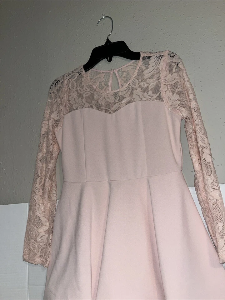 Vestido Top de Encaje Edición Rara Niña Talla 12 Rosa Ocasiones Especiales Elegante Nuevo Foto 2 de 3