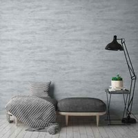 Vliestapete Beton Optik Used-Look Grau Silber Metallic 39041-3 (2,67€/1Qm)
