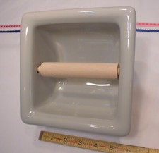 Slate Gray: Full Recessed Toilet Paper Holder, Fine Glossy, New Stock, Mint