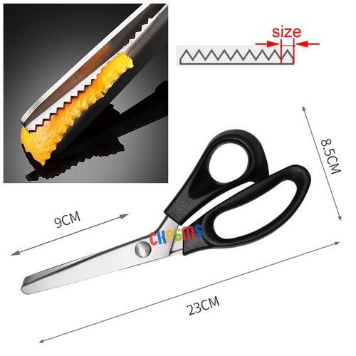 1PCS Serrated and Scalloped Scissors,Strong & Sharpe Pinking Scissors For Fabric - Foto 10 di 16