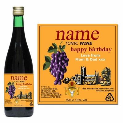 Personalised Buckfast Tonic Wine Bottle Label Novelty Gift Birthday Fathers Day Ebay