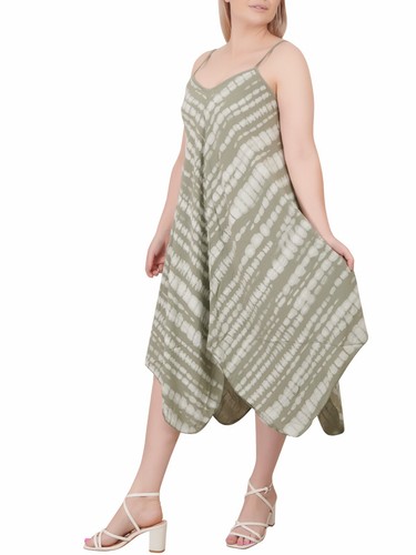 Maxi vestido de verano italiano con tirantes estampado de playa con cuello en V sin mangas para mujer - Imagen 124 de 253