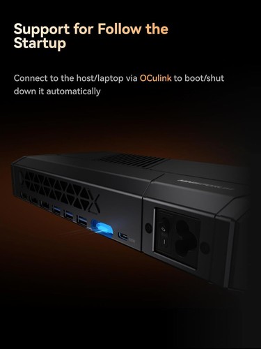 MINISFORUM MGA1 External GPU Docking Station eGPU AMD Radeon 7600M XT 8Gb UK - Picture 8 of 9