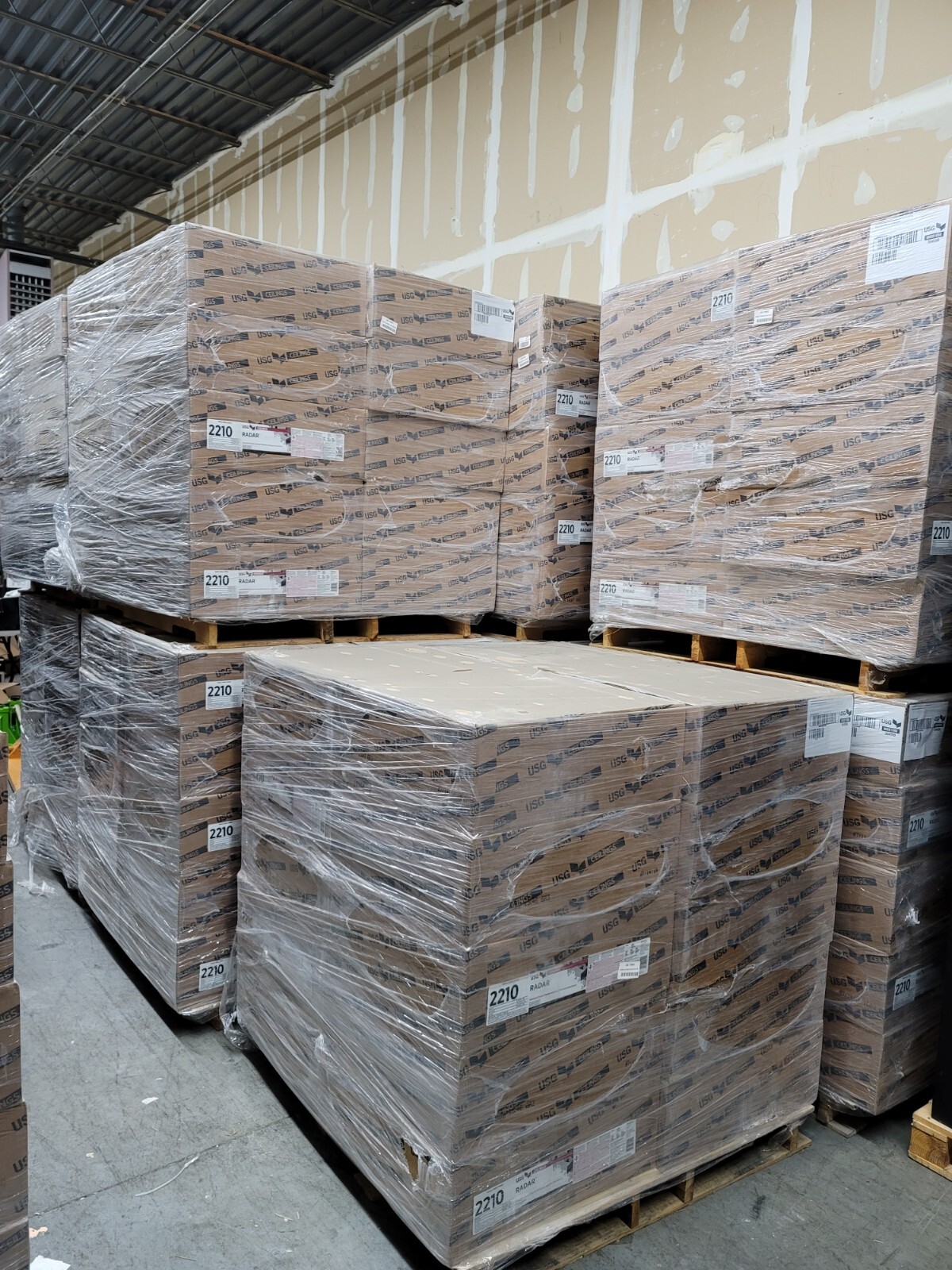 1289sqf USG Climaplus 2210 Radar White 24x24 2'x2' Drop Suspended