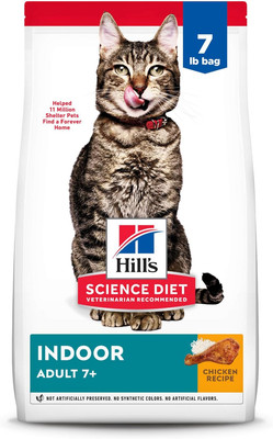 Indoor, Senior Adult 7+, Easy Litter Box Cleanup, Dry Cat Food, Chicken Recipe, 