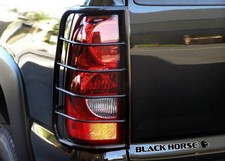 Black Horse Tail Light Guards Semi-gloss Black Fit 2000-2025 Gmc Yukon