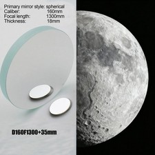 D160F1300 160mm f/8.1 Spherical Mirror Set w/ Secondary for Newtonian Telescope