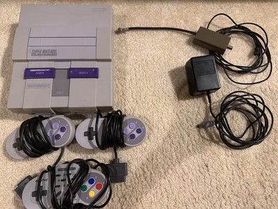 Super Nintendo Entertainment System Bundle Tested & Working W/ Original Cords