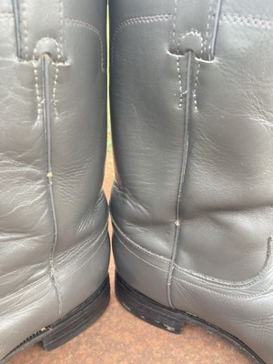 TONY LAMA Mens Boots 8.5 D Gray All Leather Ropers Cowboy Western 7703M Vintage TONY LAMA Mens Boots 8.5 D Gray All Leather Ropers Cowboy  main image 3