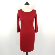 Windsor Dress Womens Sz 36 Red Wool Flannel Evening Gown Elegant Simple