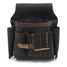 Style N Craft 70685-6 Pocket Drywall Hanger's Tool Pouch in Oiled Grain Leather