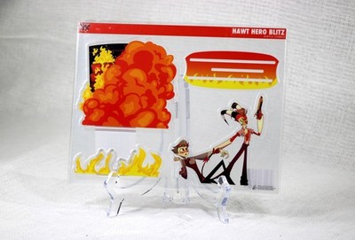 Hawt Hero Blitz / Blitzo Human Stolas Helluva Boss 2023 - Acrylic Standee - NEW