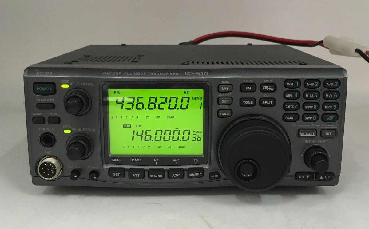 ICOM IC-910D 144/430MHz All Mode Transceiver w/Mic etc. Tested