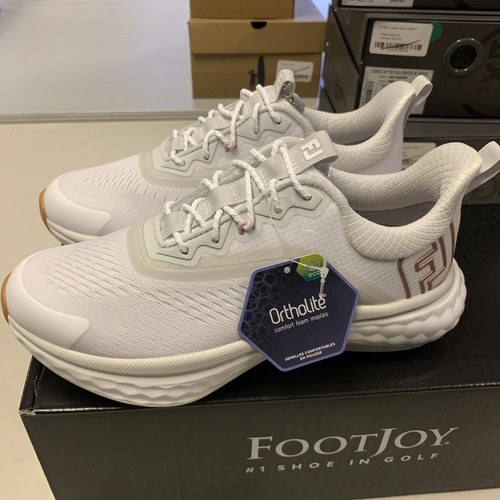 Footjoy Quantum Womens Sz 5 Golf Shoes White 97819 New In Box waterproof - Afbeelding 4 van 8