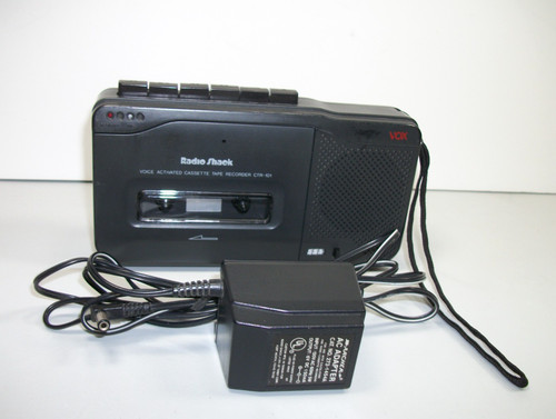 RadioShack CTR-101 VOX Voice Activated Cassette Tape Recorder 
