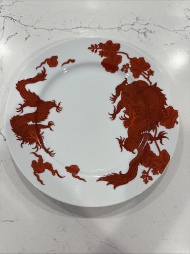 Fitz &Floyd 1975 Temple Red Dragon Porcelain Dinner Plate Exc. Cond. 10.25”