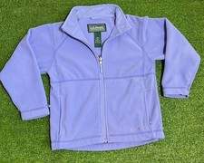 Vintage Freeport LL Bean Kids LG 6-7 Purple Fleece 1/4 Zip Pullover Y2K