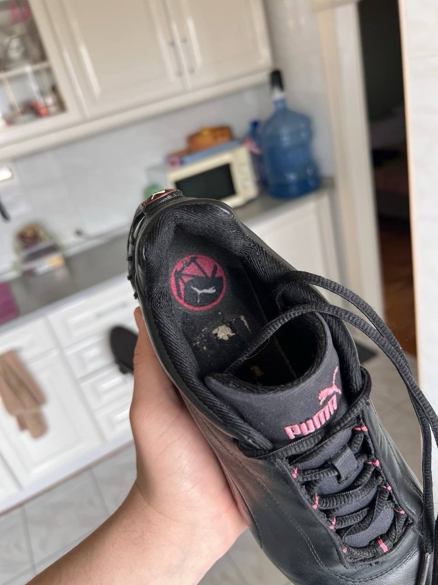 Vintage 2000's Y2K Puma Structure Cat Leather Sneakers Black